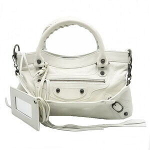 Balenciaga The First Handbag White Goatskin Lambskin